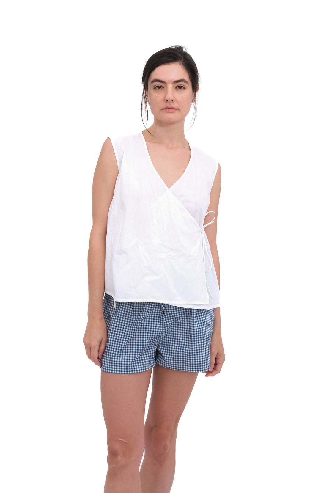 Organic cotton wrap top（white） Organic cotton wrap top（white）