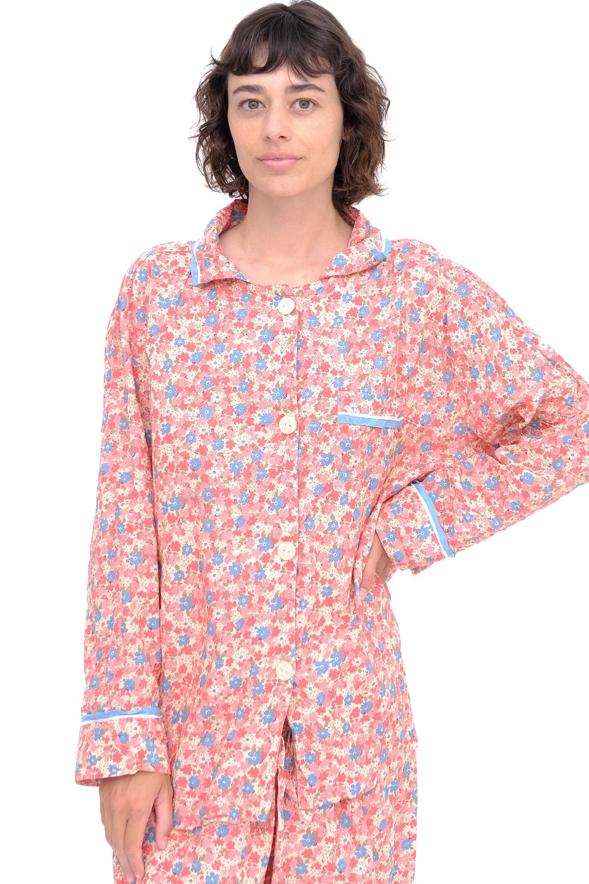 Oversize Pajama Set, Isla - 100% Organic Cotton Sleepwear | Domi