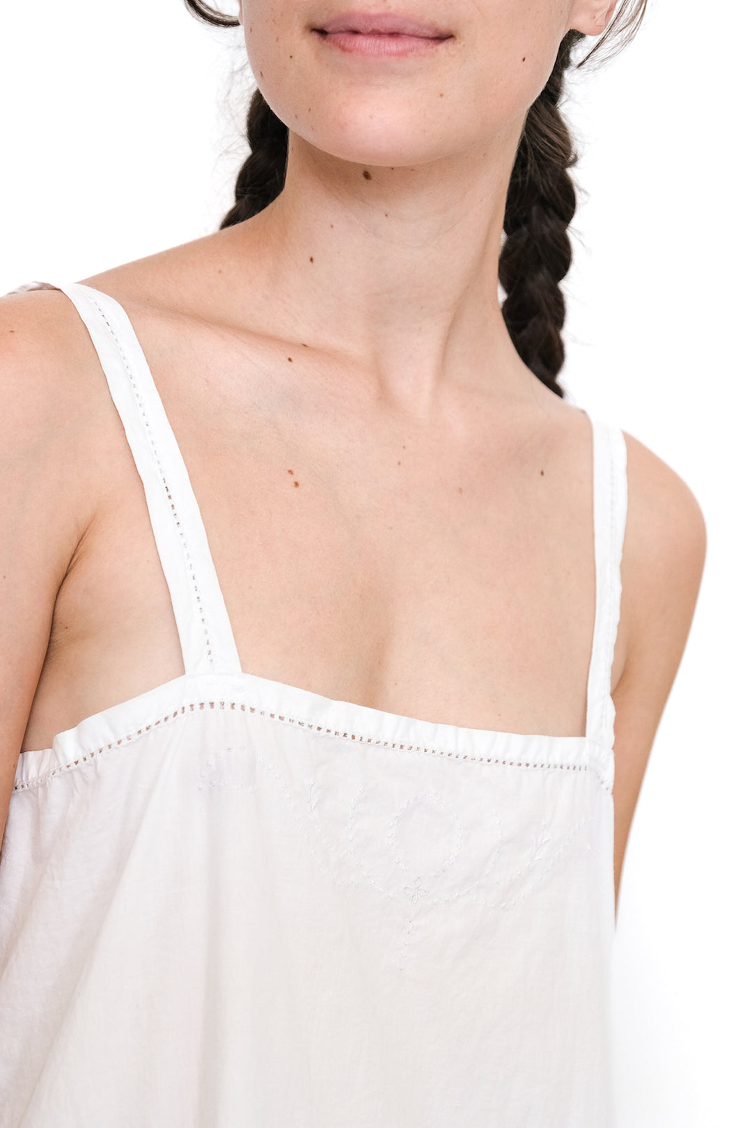 A-Line Slip Dress, White - 100% Organic Cotton Sleepwear | Domi Small / White A-Line Slip Dress, White - 100% Organic Cotton Sleepwear | Domi Small / White